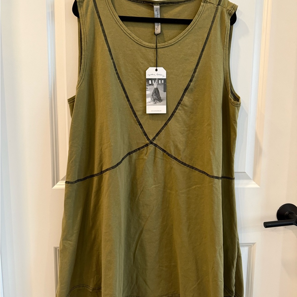 Elegant Olive Sleeveless Women's Tank Top